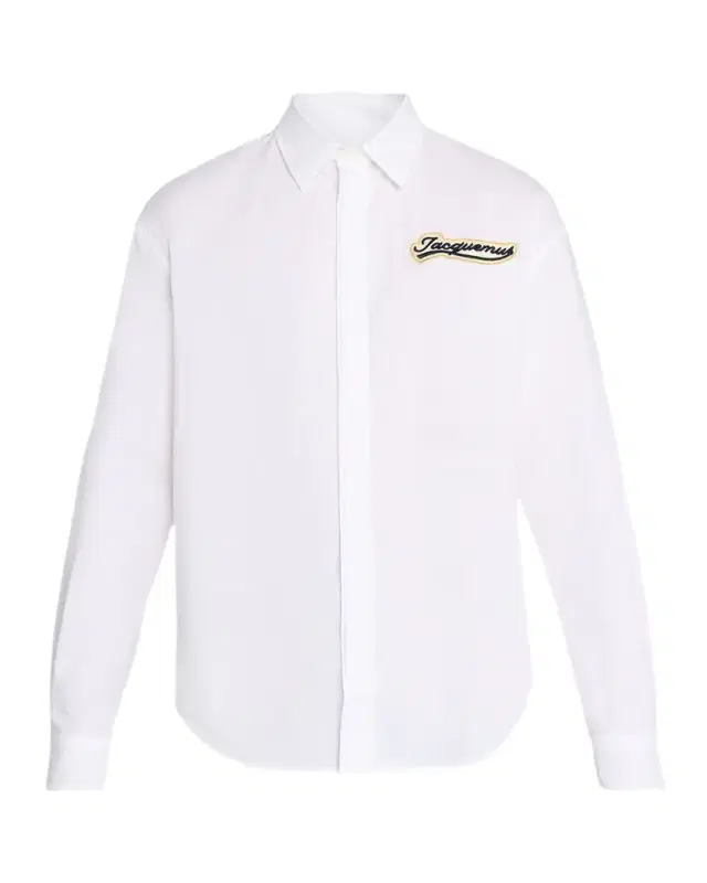Men 's Simon Logo Patch Cotton Sport Shirt