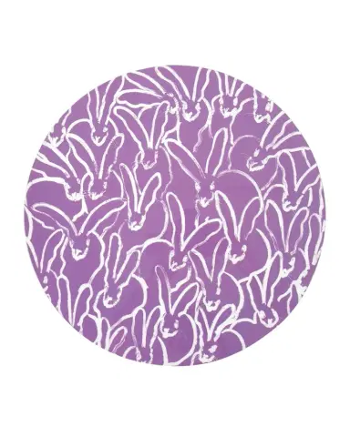 Hunt Slonem Rabbit Run Round Lacquer Placemat | Thumbnail 1