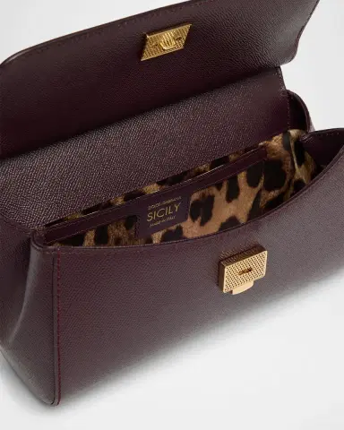 Dolce & Gabbana Sicily Leather Top-Handle Bag | Thumbnail 4