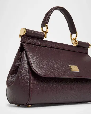 Dolce & Gabbana Sicily Leather Top-Handle Bag | Thumbnail 6