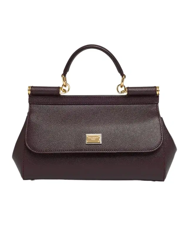 Dolce & Gabbana Sicily Leather Top-Handle Bag