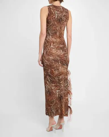 Loewe Feather Detail Tank Maxi Dress | Thumbnail 2 Loewe Feather Detail Tank Maxi Dress | Thumbnail 2