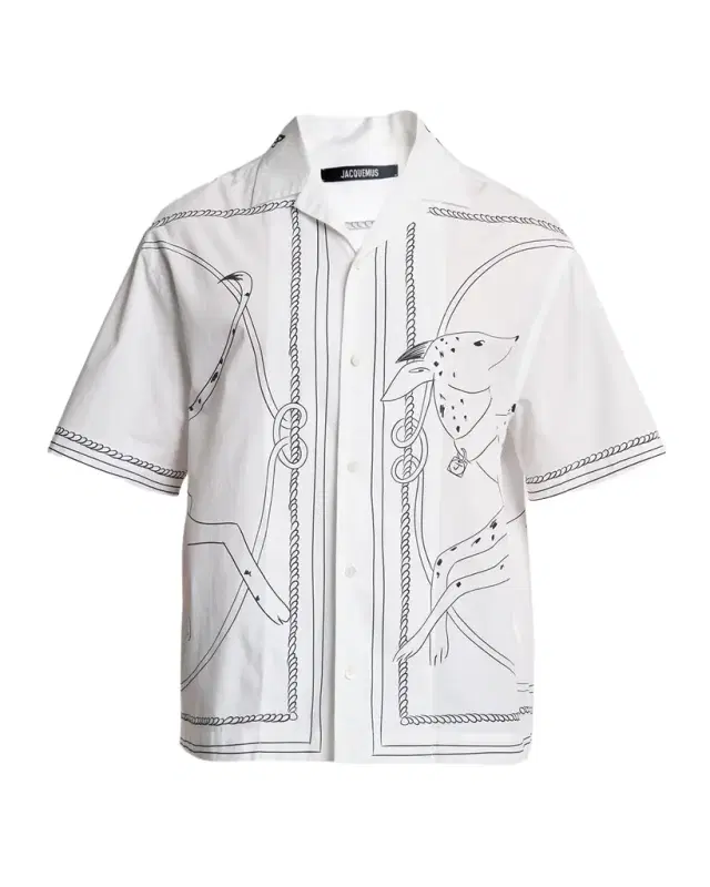Men 's The Jean Dog-Print Cotton Camp Shirt