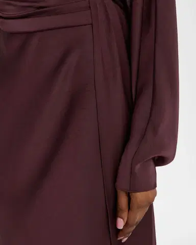 Lapointe Lightweight Satin Asymmetric Maxi Skirt | Thumbnail 5