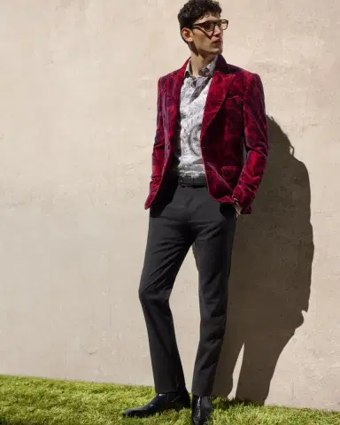 Etro Men's Slim Flat-Front Evening Pants | Thumbnail 4