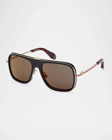 Christian Louboutin Men's LB0013M Metal Aviator Sunglasses | Thumbnail 2 Christian Louboutin Men's LB0013M Metal Aviator Sunglasses | Thumbnail 2