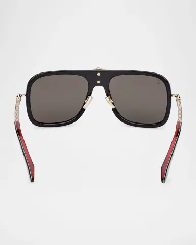 Christian Louboutin Men's LB0013M Metal Aviator Sunglasses | Thumbnail 4 Christian Louboutin Men's LB0013M Metal Aviator Sunglasses | Thumbnail 4