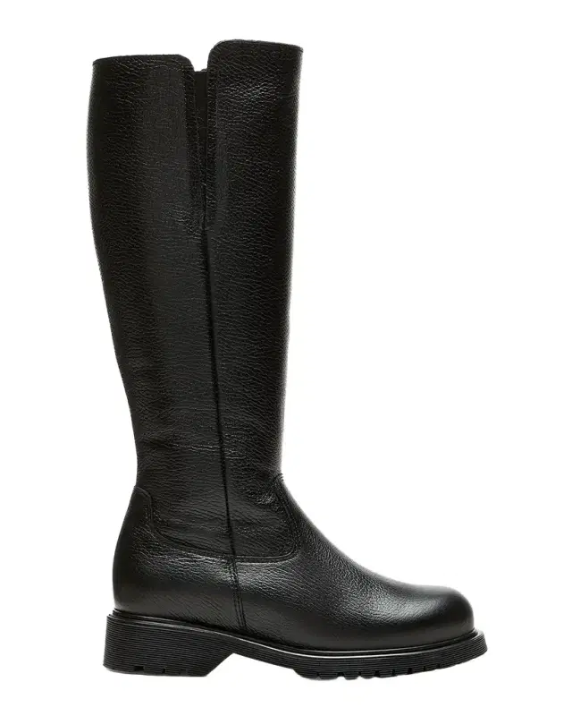 La Canadienne Harry Shearling-Lined Pebbled Leather Knee-High Boots