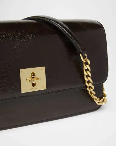 Golden Goose Gioia Shiny Wavy Leather Shoulder Bag | Thumbnail 6