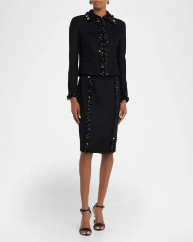 Dolce & Gabbana Short Sequined Stretch Mat Jacket | Thumbnail 2 Dolce & Gabbana Short Sequined Stretch Mat Jacket | Thumbnail 2