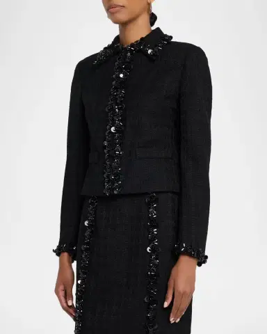 Dolce & Gabbana Short Sequined Stretch Mat Jacket | Thumbnail 4 Dolce & Gabbana Short Sequined Stretch Mat Jacket | Thumbnail 4