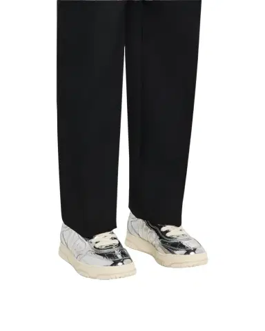Gucci Men's Re-Web Mirror Leather Fashion Sneakers | Thumbnail 1 Gucci Men's Re-Web Mirror Leather Fashion Sneakers | Thumbnail 1