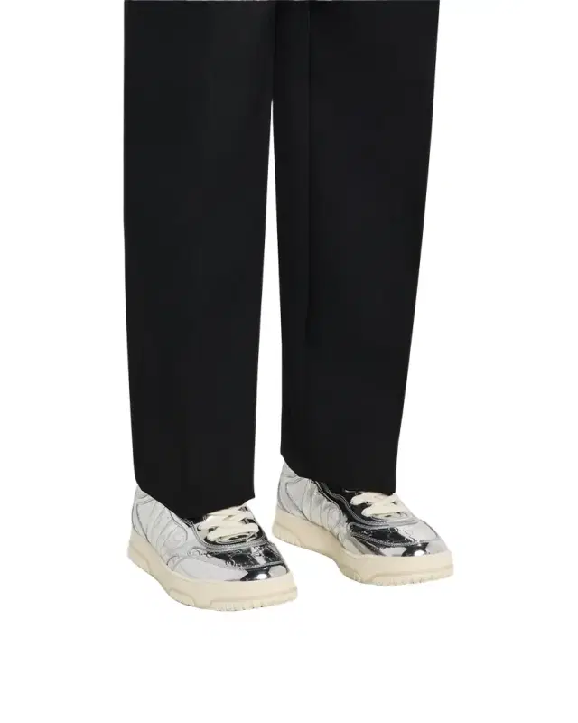 Gucci Men's Re-Web Mirror Leather Fashion Sneakers