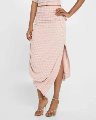 JBQ Novie Draped Plaid Midi Skirt | Thumbnail 4 JBQ Novie Draped Plaid Midi Skirt | Thumbnail 4