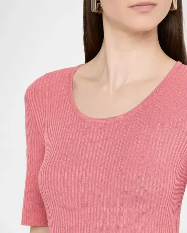 Misook A-Line Ribbed Soft Knit Midi Dress | Thumbnail 5 Misook A-Line Ribbed Soft Knit Midi Dress | Thumbnail 5