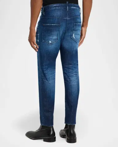 Dsquared2 Men's Slim Distressed Skater Jeans | Thumbnail 3 Dsquared2 Men's Slim Distressed Skater Jeans | Thumbnail 3