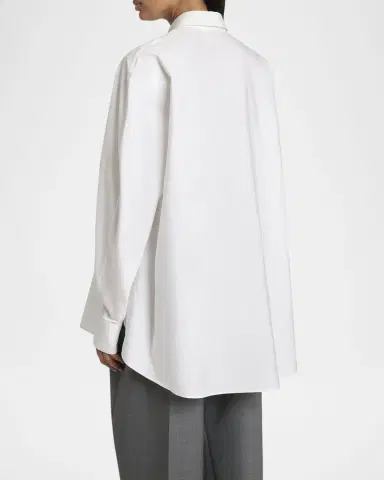 Givenchy Curved Sleeve Button-Down Cocoon Shirt | Thumbnail 3 Givenchy Curved Sleeve Button-Down Cocoon Shirt | Thumbnail 3