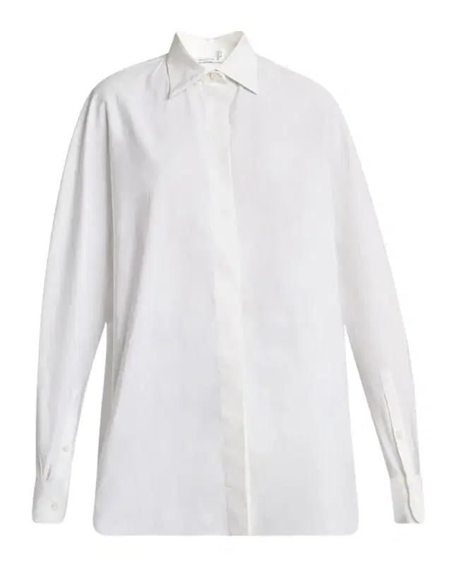 Curved Sleeve Button-Down Cocoon Shirt