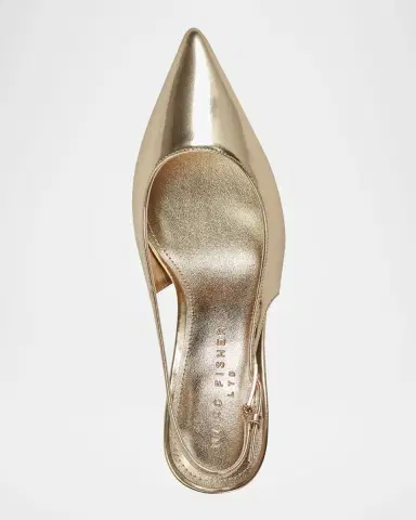 Marc Fisher LTD Dorie Metallic Leather Slingback Pumps | Thumbnail 4 Marc Fisher LTD Dorie Metallic Leather Slingback Pumps | Thumbnail 4