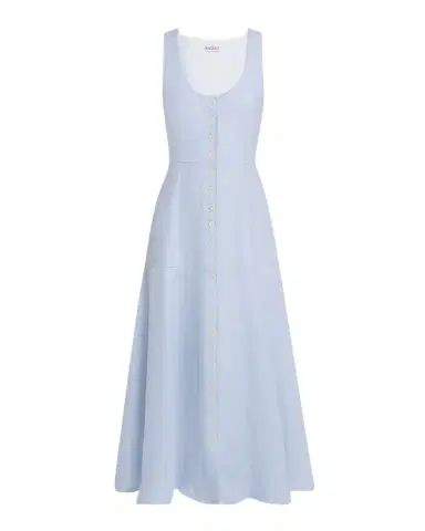 Argent Marcy Sleeveless Linen Twill Midi Dress | Thumbnail 1 Argent Marcy Sleeveless Linen Twill Midi Dress | Thumbnail 1
