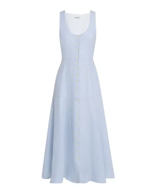 Marcy Sleeveless Linen Twill Midi Dress