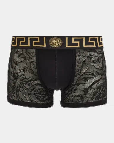Versace Men's Baroque Mesh Jacquard Boxer Briefs | Thumbnail 2
