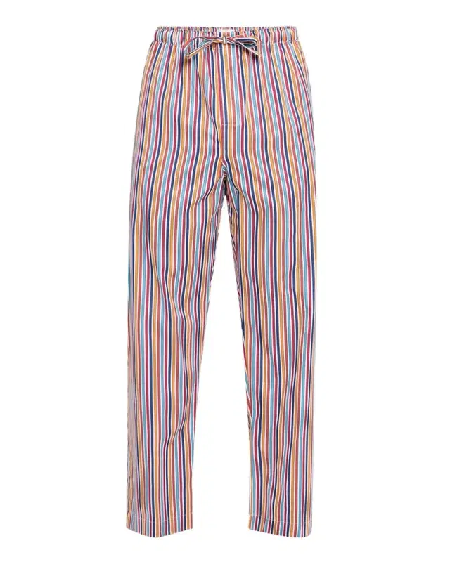 Derek Rose Men 's Wellington Multi-Color Stripe Lounge Pants