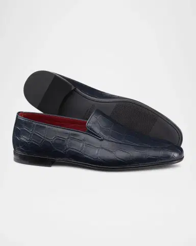 Stefano Ricci Men's Crocodile Leather Loafers | Thumbnail 2