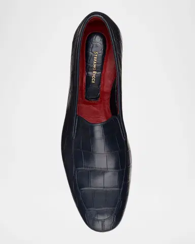 Stefano Ricci Men's Crocodile Leather Loafers | Thumbnail 3