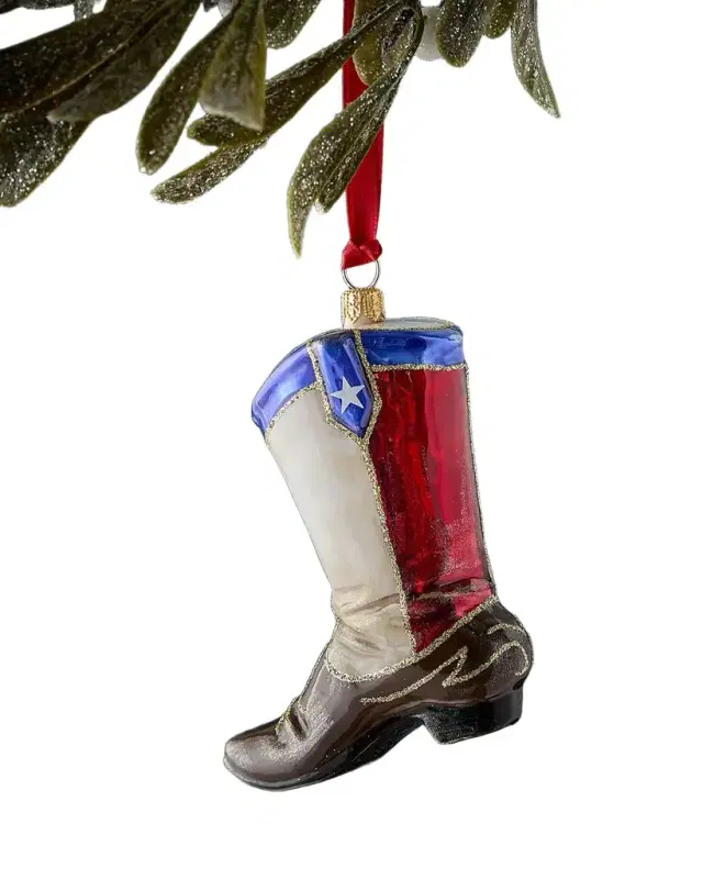 Joy To The World Collectibles Neiman Marcus Cowboy Boot Christmas Ornament