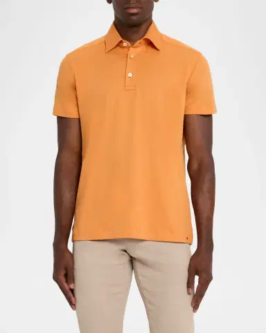 Kiton Men's Cotton Classic-Fit Polo Shirt | Thumbnail 3