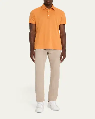 Kiton Men's Cotton Classic-Fit Polo Shirt | Thumbnail 6