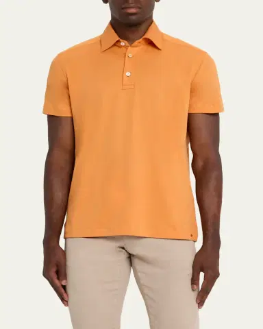 Kiton Men's Cotton Classic-Fit Polo Shirt | Thumbnail 8