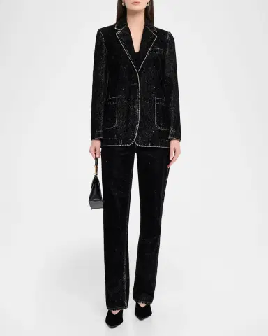 Golden Goose Journey Velvet-Effect Jacket | Thumbnail 2 Golden Goose Journey Velvet-Effect Jacket | Thumbnail 2