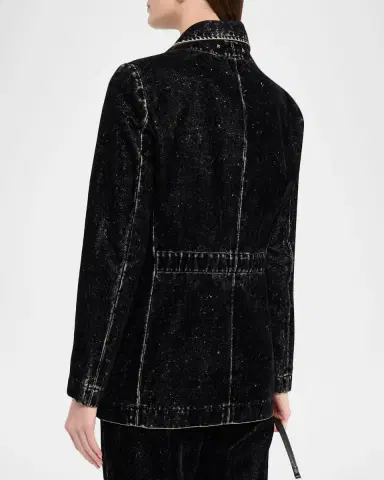 Golden Goose Journey Velvet-Effect Jacket | Thumbnail 3 Golden Goose Journey Velvet-Effect Jacket | Thumbnail 3