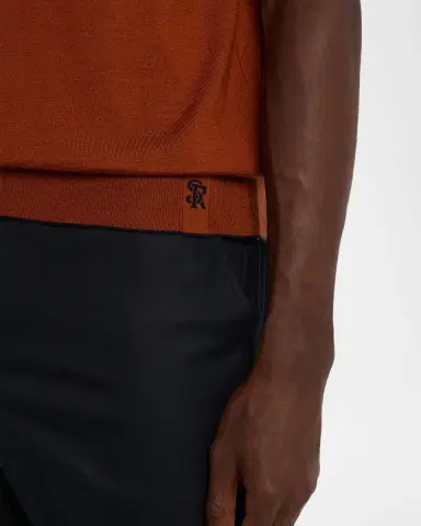 Stefano Ricci Men's Quarter-Zip Short Sleeve Polo Sweater | Thumbnail 4