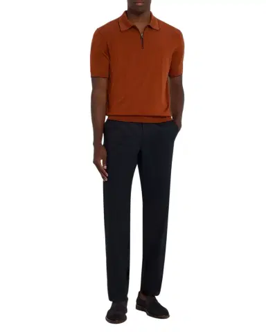 Stefano Ricci Men's Quarter-Zip Short Sleeve Polo Sweater | Thumbnail 1