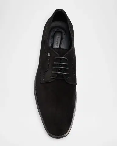Stefano Ricci Men's Suede Crepe-Sole Derby Sneakers | Thumbnail 4
