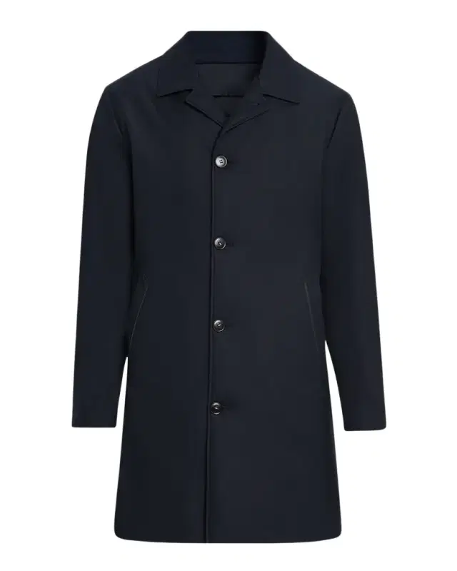 Men 's Single-Breasted Technical Raincoat