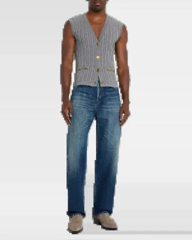Golden Goose Journey Cable-Knit Sweater Vest with Chain Detail | Thumbnail 6