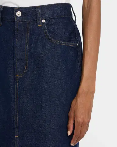 Good Work by Argent x Citizens of Humanity Gwynn Cotton Denim Midi Pencil Skirt | Thumbnail 5