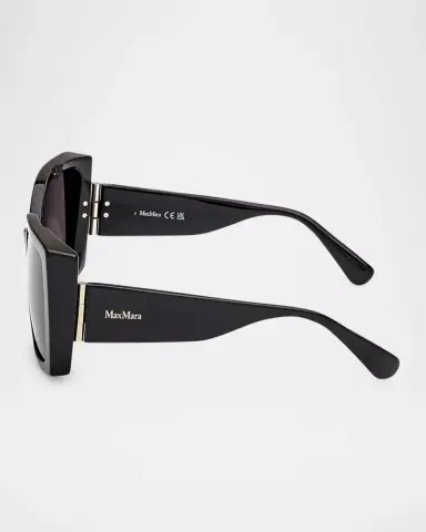 Max Mara Hinge Acetate Square Sunglasses | Thumbnail 4 Max Mara Hinge Acetate Square Sunglasses | Thumbnail 4