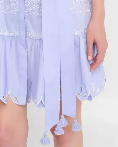 Figue Aaliyah Broderie Anglaise Belted Min Shirtdress | Thumbnail 5 Figue Aaliyah Broderie Anglaise Belted Min Shirtdress | Thumbnail 5