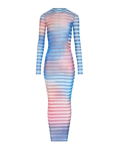 Jean Paul Gaultier Air-Print Mesh Long-Sleeve Maxi Dress | Thumbnail 1