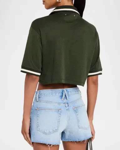 Golden Goose Journey Cropped Polo | Thumbnail 3 Golden Goose Journey Cropped Polo | Thumbnail 3