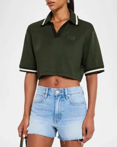 Golden Goose Journey Cropped Polo | Thumbnail 4 Golden Goose Journey Cropped Polo | Thumbnail 4