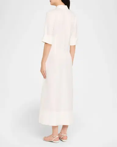 SIMKHAI Claudine Linen-Blend Midi Shirtdress | Thumbnail 3 SIMKHAI Claudine Linen-Blend Midi Shirtdress | Thumbnail 3