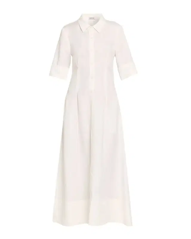 SIMKHAI Claudine Linen-Blend Midi Shirtdress