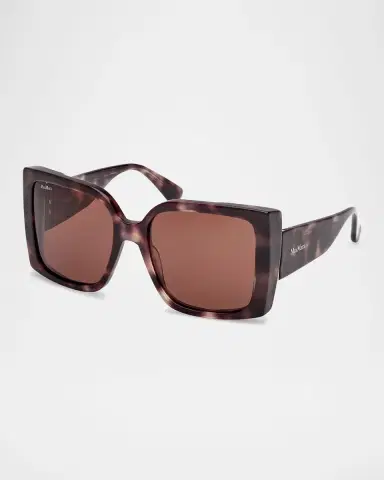 Max Mara Hinge Acetate Square Sunglasses | Thumbnail 3 Max Mara Hinge Acetate Square Sunglasses | Thumbnail 3