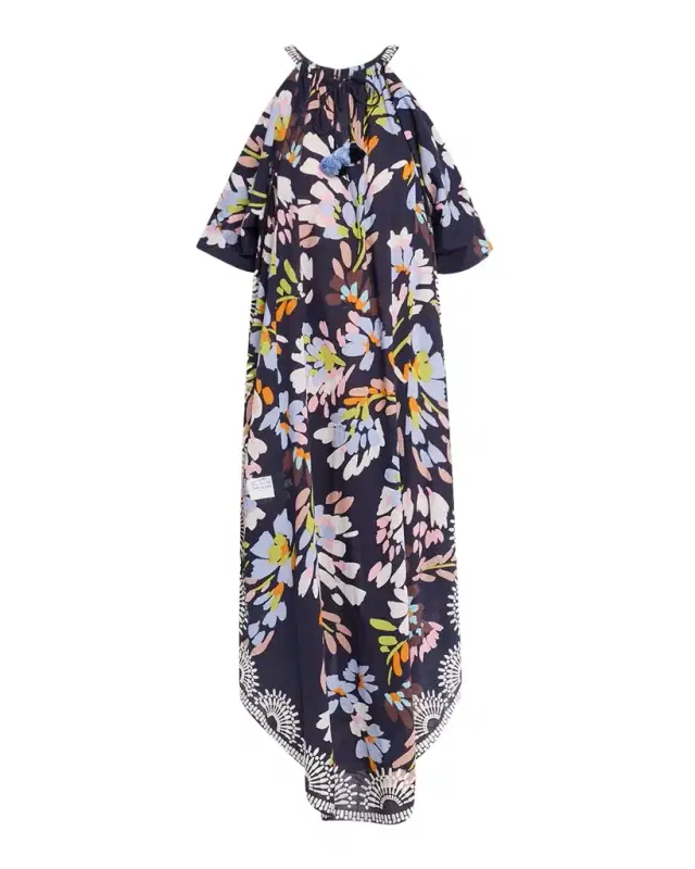 Figue Naomi Cold-Shoulder Kaftan Midi Dress
